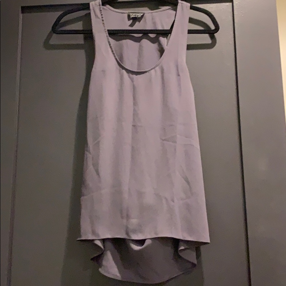 Topshop open scoop back top